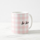 Zo gezoet roze Check Pattern Coffee Mok (Voorkant rechts)