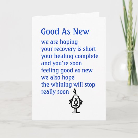 Zo goed als nieuw kaart (Voorkant)