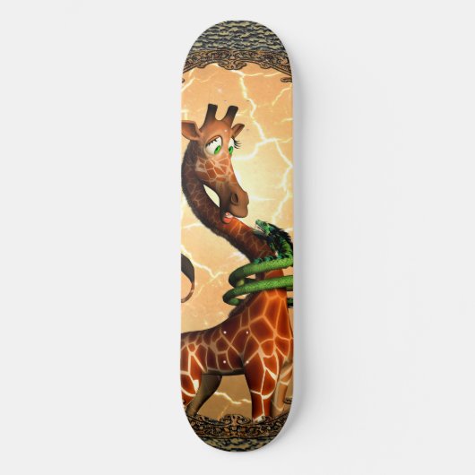 Zo grappig, schattige giraf skateboard (Voorkant)