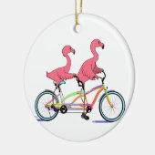 Zo Happy Together Tandem Flamingos Keramisch Ornament (Links)