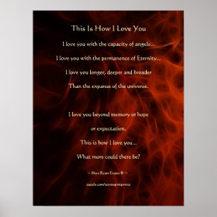 "Zo hou ik van je" Fractal Poetry Poster