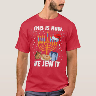 Zo jagen we joodse hanukkah-feestdag t-shirt