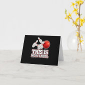 Zo kan ik Bowling Bowler Funny Gift Kaart (Gele Bloem)