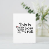 Zo kan ik winkelwagentje rollen briefkaart (Staand voorkant)