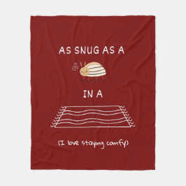 Zo knus als een bug in een tapijtidioom fleece deken