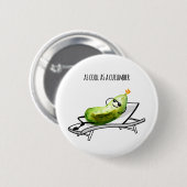 Zo koel als een komkommerspeld ronde button 5,7 cm (Voorkant /achterkant)