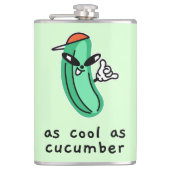 Zo koel als komkommer – kolf heupfles (Voorkant)