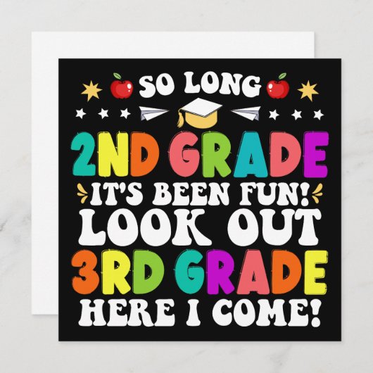 Zo lang 2e klas kijk uit 3e klas Afstuderen Aankondiging (Voorkant / Achterkant)