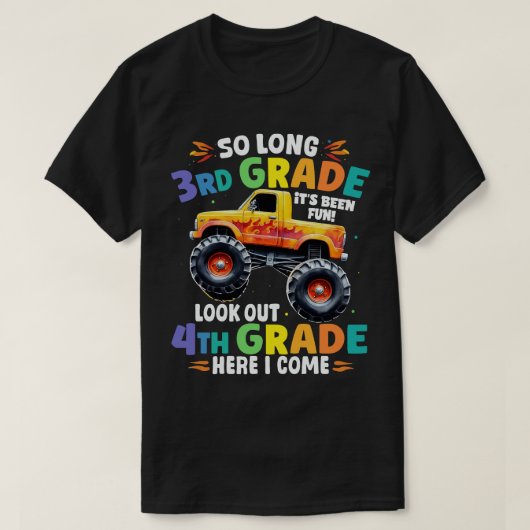 Zo lang 3e rang Afstuderen Monster Truck T-shirt (Design voorkant)