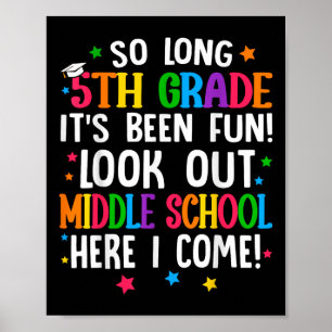 Zo lang 5e klas Afstuderen middelbare school hier  Poster