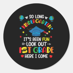 Zo lang kleuterschool Afstuderen 1e klas Kinder jo Ronde Sticker