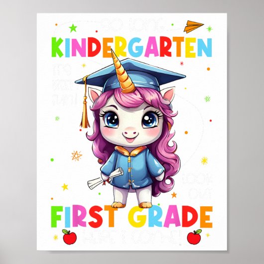 Zo lang kleuterschool Afstuderen Laatste dag van s Poster (Voorkant)