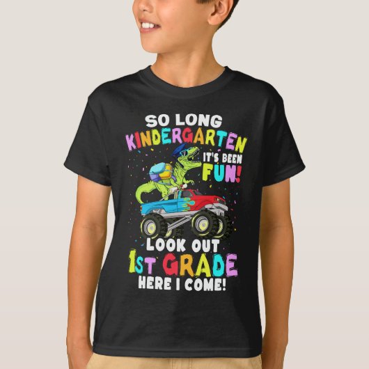 Zo Lang Kleuterschool Afstuderen T Rex Dinosaurus T-shirt (Voorkant)