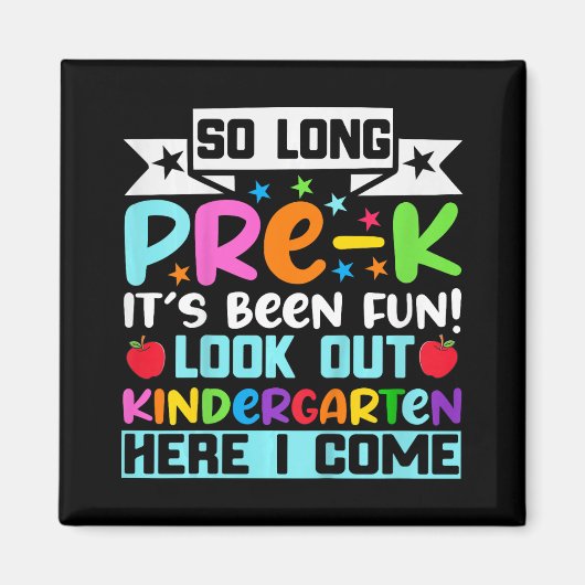 Zo lang pre-k Kindergarten hier Afstuderen vorige  Magneet (Voorkant)