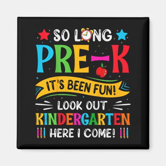 Zo lang pre-k Kindergarten hier Afstuderen vorige Magneet (Voorkant)
