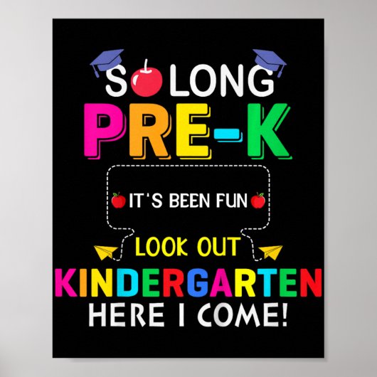 Zo lang pre-k Kindergarten hier Afstuderen vorige  Poster (Voorkant)