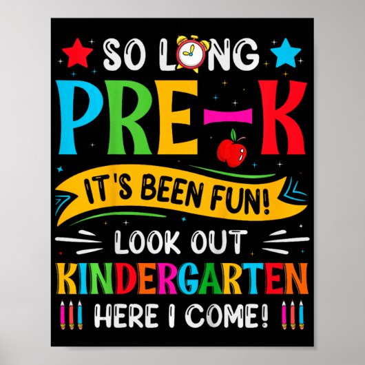 Zo lang pre-k Kindergarten hier Afstuderen vorige  Poster (Voorkant)
