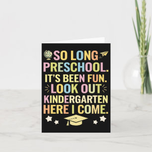 Zo lang voorschool is het leuk Afstuderen Afstuder Kaart