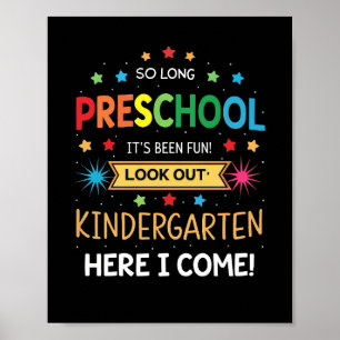 Zo lang voorschoolse Afstuderen Afstuderen Kind va Poster