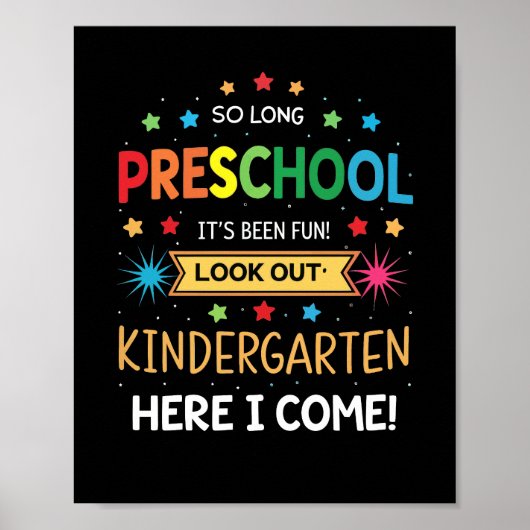 Zo lang voorschoolse Afstuderen Afstuderen Kind va Poster (Voorkant)