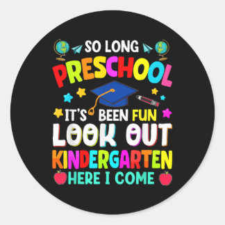 Zo lang voorschoolse Afstuderen Afstuderen Kind va Ronde Sticker