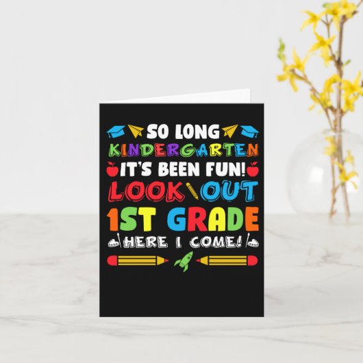 Zo Lange Kindergarten 1ste graad Kaart (Gele Bloem)