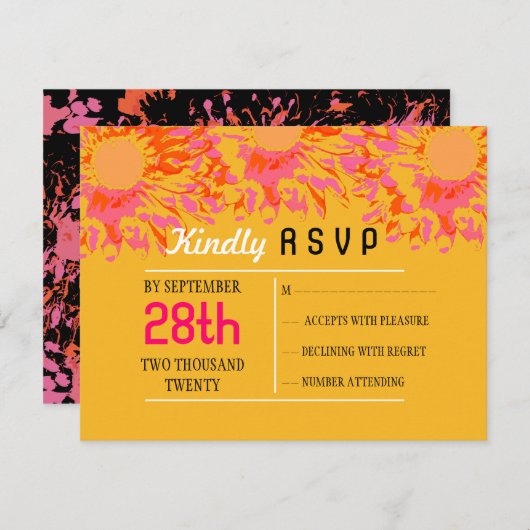 Zo lentestventilator Mitzvah Reply Card RSVP Kaartje (Voorkant / Achterkant)