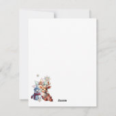 Zo lief dit kleine rendier feestdagenkaart (Achterkant)