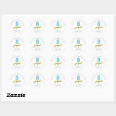 Zo lief ijs jongens verjaardag party gunst ronde sticker (Vel)