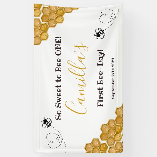 Zo lief om een 1e verjaardag te worden spandoek (Verticaal)