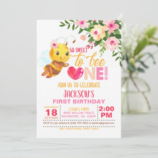 Zo lief om één eerste uitnodiging van de verjaarda (Staand voorkant)