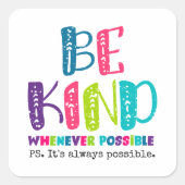 Zo mogelijk vierkante sticker (Voorkant)