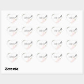 Zo mooie Waterverf Floral Dank je Hart Sticker (Vel)