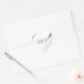 Zo mooie Waterverf Floral Dank je Hart Sticker (Envelop)
