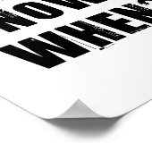 Zo nee, wanneer niet? Inspirerend prijsopgave Poster (Hoek)