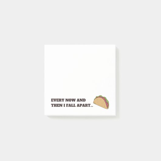 Zo nu en dan Funny Taco Post-It Notes (Voorkant)
