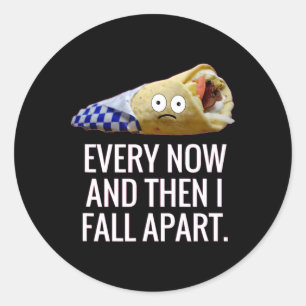 Zo nu en dan Herfst ik Gyro Greek Fun Foo uit elka Ronde Sticker