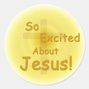"Zo opgetogen over Jezus" kiezers Ronde Sticker