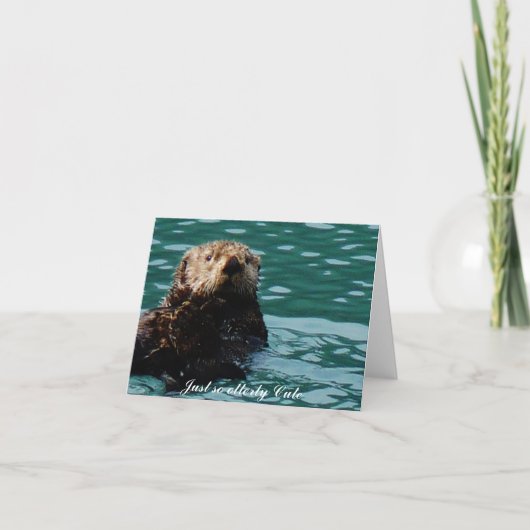 Zo Otterse Schattigee Zee Otter notecard Kaart (Voorkant)