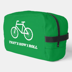 Zo rol ik grappige toilettas voor de fietser toilettasje