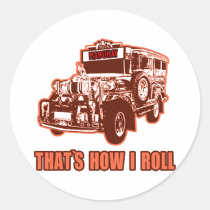 Zo rol ik Jeepney Ronde Sticker