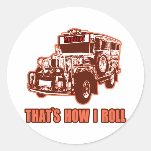 Zo rol ik Jeepney Ronde Sticker (Voorkant)