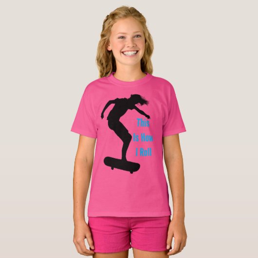 Zo rol ik, skateboarders t-shirt (Voorkant volledig)