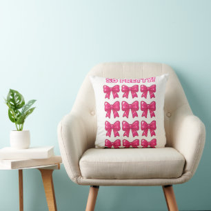 Zo roze bogen Girly Coquette esthetiek Kussen