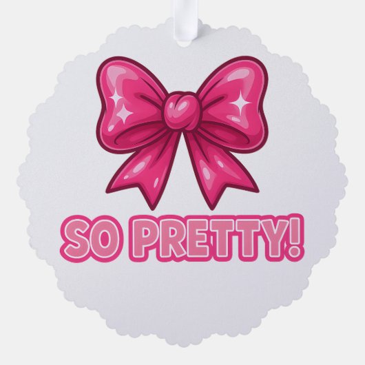 Zo  roze boog - Coquette compliment vibes Ornament Kaart (Achterkant)