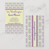 Zo  roze en Green Polka Dot Party Visitekaartje (Voorkant / Achterkant)