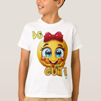 Zo Schattig Emoji Gezicht Kinderen T-Shirt | schat