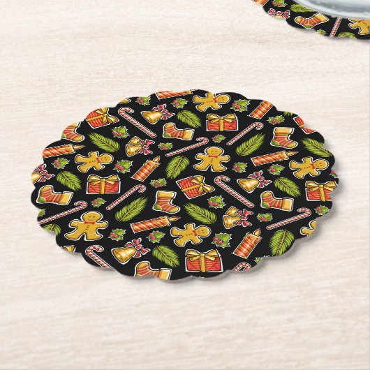 Zo Schattige kerstfeest Kartonnen Onderzetters (Gekanteld)