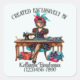 Zo Schattige naaien naaister Sticker