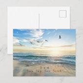 Zo, Sky. Zee. Zand. Beach Scene Briefkaart (Voorkant / Achterkant)